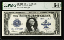 Fr. 237. 1923 $1 Silver Certificate. PMG Choice Uncirculated 64 EPQ.
Nearly Gem.
Estimate: $150.00- $250.00
