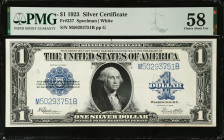 Fr. 237. 1923 $1 Silver Certificate. PMG Choice About Uncirculated 58.
The second note of a consecutive pair we are offering.
Estimate: $80.00- $120...