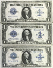 Lot of (3) Fr. 237 & 238. 1923 $1 Silver Certificates. About Uncirculated.
A trio of About Uncirculated $1 Silvers.
Estimate: $150.00- $250.00