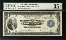 Fr. 717. 1918 $1 Federal Reserve Bank Note. Philadelphia. PMG Choice Very Fine 35 EPQ.
This Green Eagle Ace has earned PMG's coveted EPQ qualifier.
...