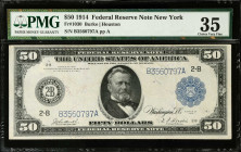Fr. 1030. 1914 $50 Federal Reserve Note. New York. PMG Choice Very Fine 35.
An elusive denomination from the New York district.
Estimate: $600.00- $...