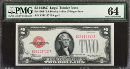 Fr. 1504. 1928C $2 Legal Tender Note. PMG Choice Uncirculated 64.
Always desirable in this condition.
Estimate: $80.00- $120.00