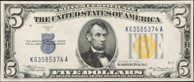 Fr. 2307. 1934A $5 North Africa Emergency Note. Choice About Uncirculated.
An attractive CAU offering of this WWII era emergency note.
Estimate: $75...