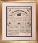 Ball 212. Cr. 120. Confederate Bond. Act of February 20, 1863. $100. Framed.
A professionally framed example of this $100 Confederate Bond.Due to the...