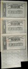 Lot of (3) Confederate Bonds. Act of April 30, 1863. $1000. Very Good to Fine.
A trio of three $1000 Bonds. Damage/issues are noticed. SOLD AS IS/NO ...