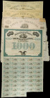 Lot of (4) Tennessee Bonds. Fine.
A quartet of Tennessee bonds, three of which are civil war era. The State of Tennessee 1861 $1000 Bond displays num...