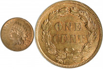 1859 Indian Cent. MS-62 (PCGS). OGH.
PCGS# 2052. NGC ID: 227E.
Estimate: $0.00- $0.00
