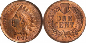 1901 Indian Cent. MS-64 RB (PCGS). OGH--First Generation.
PCGS# 2209. NGC ID: 228W.
Estimate: $0.00- $0.00