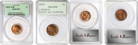 Lot of (2) Mint State 1909 Lincoln Cents. (PCGS). OGH.
Included are: V.D.B., MS-64 RD; and Lincoln, MS-65 RB, First Generation.
Estimate: $0.00- $0....