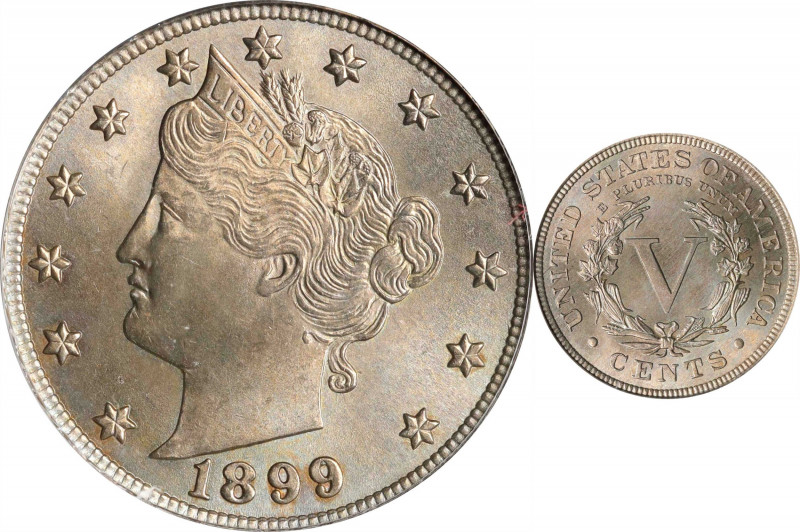 1899 Liberty Head Nickel. MS-63 (PCGS). OGH.
PCGS# 3860. NGC ID: 22PR.
Estimat...