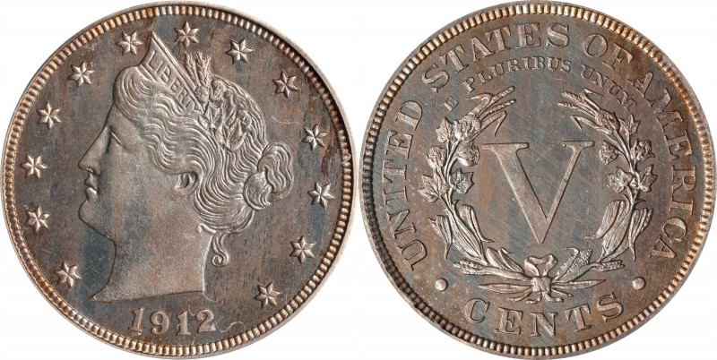 1912 Liberty Head Nickel. Proof-63 (PCGS). OGH.
PCGS# 3910. NGC ID: 278N.
Esti...