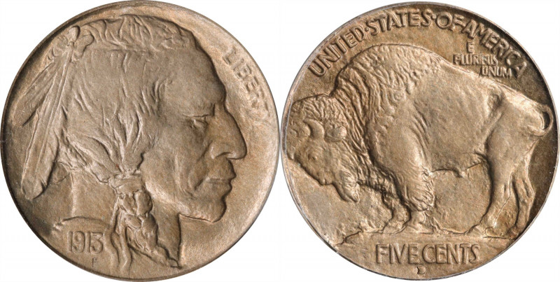1913-D Buffalo Nickel. Type I. MS-65 (PCGS). OGH.
PCGS# 3916. NGC ID: 22PX.
Es...