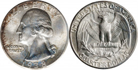 1938 Washington Quarter. MS-64 (PCGS). OGH--First Generation.
PCGS# 5806. NGC ID: 244N.
Estimate: $0.00- $0.00