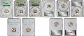 Lot of (6) Mint State Walking Liberty and Franklin Half Dollars. (PCGS). OGH.
Included are: Walking Liberty: 1937 MS-63; 1939 MS-62, First Generation...