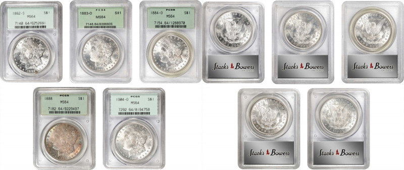 Lot of (5) Pre-1921 Morgan Silver Dollars. MS-64 (PCGS). OGH.
Included are: 188...