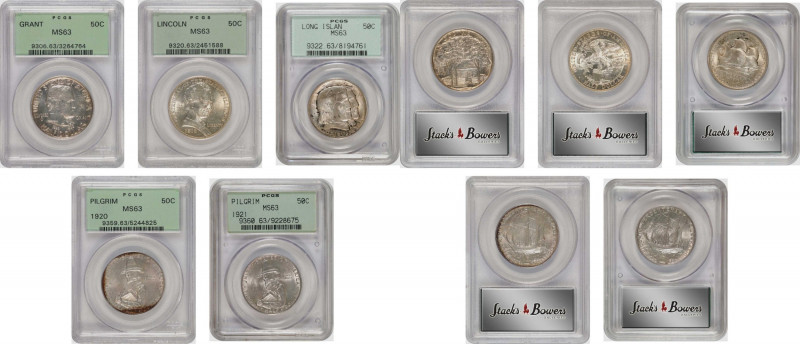 Lot of (5) Commemorative Silver Half Dollars. MS-63 (PCGS). OGH.
Included are: ...