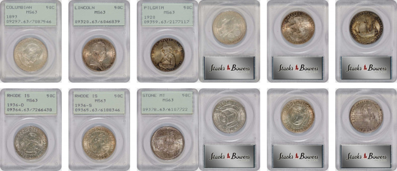 Lot of (6) Commemorative Silver Half Dollars. MS-63 (PCGS). OGH--First Generatio...