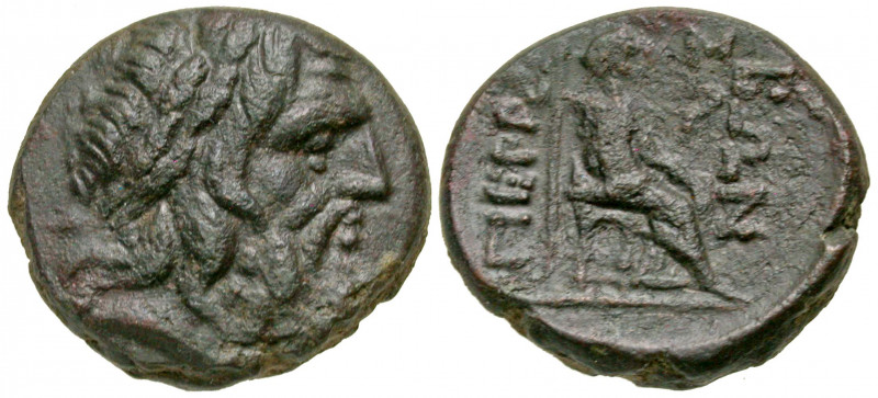 "Thessaly, Perrhaiboi. 3rd century B.C AE trichalkon (18.8 mm, 6.57 g, 1 h). Lau...