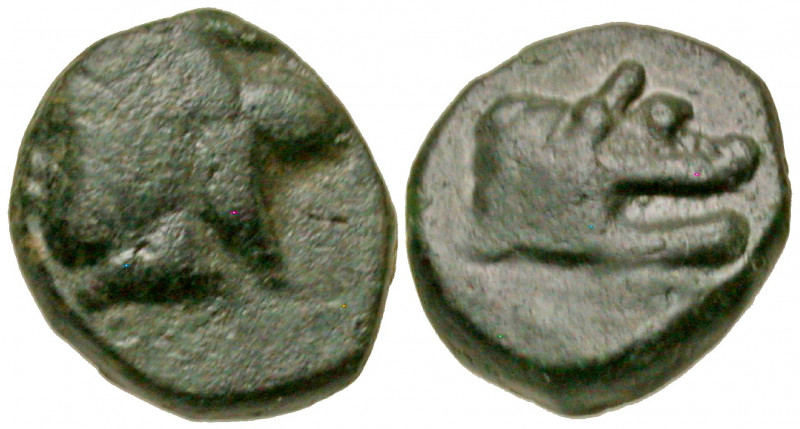 "Argolis, Argos. Ca. 400-375 B.C. AE 10 (9.7 mm, .90 g, 6 h). Head of Hera left,...