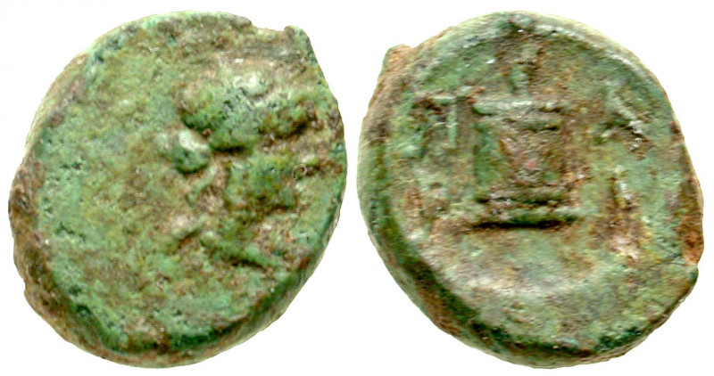 "Mysia, Parion. 2nd-1st centuries B.C. AE 13 (13.13 mm, 2.47 g, 1 h). Female hea...