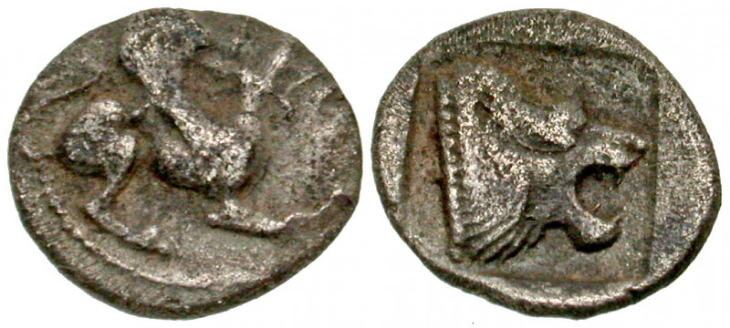 "Troas, Assos. 479-450 B.C. AR obol (9.8 mm, .65 g, 5 h). Griffin seated right /...