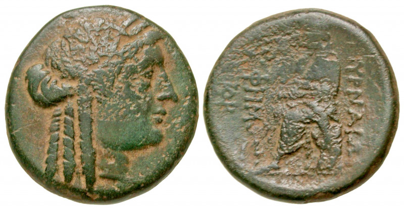 "Ionia, Smyrna. Ca. 115-105 B.C. AE 21 (20.9 mm, 6.87 g, 12 h). Laureate head of...
