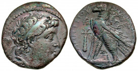 "Seleukid Kingdom. Demetrios II Nikator. Second reign, 129-125 B.C. AR tetradrachm (28.1 mm, 12.87 g, 1 h). Tyre mint, struck 130/29 B.C. Diademed, be...