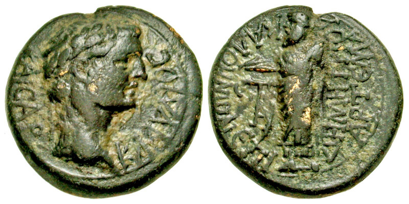 "Phrygia, Cadi. Claudius. A.D. 41-54. AE 20 (19.99 mm, 5.37 g, 12 h). KAICAP KΛA...