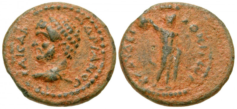 "Lycaonia, Iconium. Hadrian. A.D. 117-138. AE 17 (16.6 mm, 2.55 g, 7 h). ΑΔΡΙΑΝΟ...