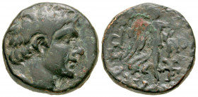 "Cilicia, Soli-Pompeiopolis. Pompey the Great. AE 19 (18.8 mm, 7.37 g, 12 h). Struck under Nero, year 130 = ca. A.D. 64/5. Bare head of Pompey right, ...
