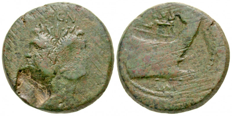 "Pompey the Great. 45-44 B.C. AE as (29.8 mm, 19.51 g, 1 h). Sicilian mint. MAGN...