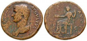 "Hadrian. A.D. 117-138. AE sestertius (32.94 mm, 25.38 g, 6 h). Rome mint, struck A.D. 131. HADRIANVS AVGVSTVS, bare-headed draped bust left / IVSTITI...