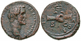 "Antoninus Pius. As Caesar, A.D. 138. AE as (26.3 mm, 11.63 g, 2 h). Rome mint, A.D. 138. IMP T AELIVS CAESAR ANTONINVS, Bare head of Antoninus Pius r...