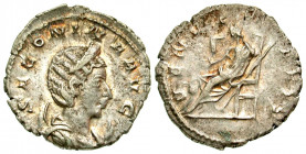 "Salonina. Augusta, A.D. 254-268. BI antoninianus (22.11 mm, 2.89 g, 7 h). Cologne mint, struck A.D. 257-9. SALONINA AVG, diademed and draped bust of ...