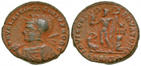 "Licinius II. Caesar, A.D. 317-324. AE3 (18.9 mm, 3.62 g, 11 h). Antioch mint, A.D. 318-324. D N VAL LICIN LICINIVS NOB C, cuirassed bust of Licinius ...