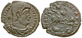 "Magnentius. A.D. 350-353. AE 2 (22.9 mm, 5.11 g, 6 h). Trier mint, Struck A.D. 350-351. D N MAGNEN-TIVS P F AVG, bareheaded, daped and cuirassed bust...