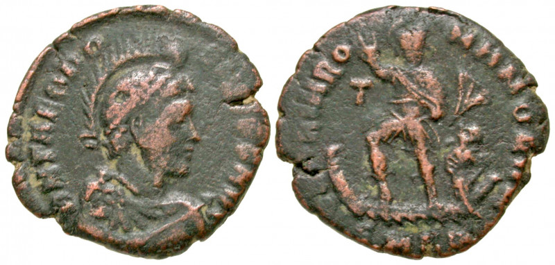 "Theodosius I. A.D. 379-395. AE 2 (23 mm, 4.41 g, 1 h). Cyzicus mint. D N THEODO...