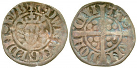", London. Edward I. 1272-1307. AR penny (20.3 mm, 1.28 g, 11 h). London (Tower) mint. + ЄDWR ANGL DNS hYB, concentric legend around crowned, facing h...