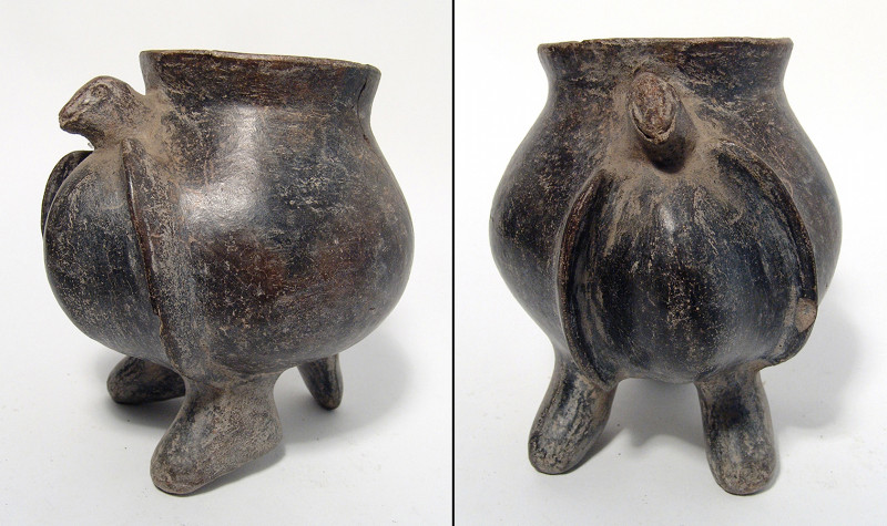 "A late Salinar from Peru black-ware vessel, ca. A.D. 100 -200. , in the form of...