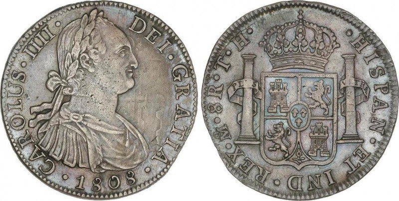 8 Reales. 1808. MÉXICO. T.H. 26,90 grs. Pátina. Cospel algo irregular. (Golpecit...