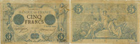 Country : FRANCE 
Face Value : 5 Francs NOIR 
Date : 16 janvier 1874 
Period/Province/Bank : Banque de France, XXe siècle 
Catalogue reference : F.01....