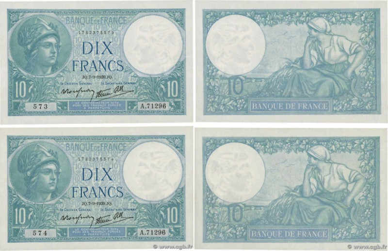 Country : FRANCE 
Face Value : 10 Francs MINERVE modifié Consécutifs 
Date : 07 ...