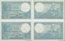 Country : FRANCE 
Face Value : 10 Francs MINERVE modifié Consécutifs 
Date : 10 octobre 1940 
Period/Province/Bank : Banque de France, XXe siècle 
Cat...