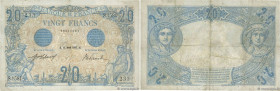 Country : FRANCE 
Face Value : 20 Francs BLEU 
Date : 11 avril 1912 
Period/Province/Bank : Banque de France, XXe siècle 
Catalogue reference : F.10.0...