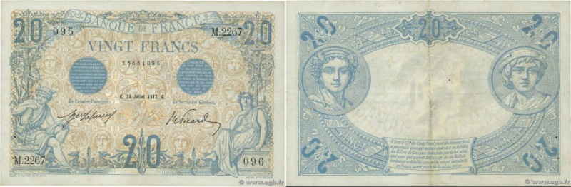 Country : FRANCE 
Face Value : 20 Francs BLEU 
Date : 23 juillet 1912 
Period/Pr...