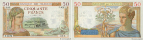 Country : FRANCE 
Face Value : 50 Francs CÉRÈS modifié 
Date : 03 novembre 1938 
Period/Province/Bank : Banque de France, XXe siècle 
Catalogue refere...