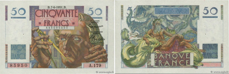 Country : FRANCE 
Face Value : 50 Francs LE VERRIER 
Date : 07 juin 1951 
Period...