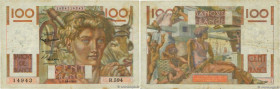 Country : FRANCE 
Face Value : 100 Francs JEUNE PAYSAN filigrane inversé 
Date : 01 avril 1954 
Period/Province/Bank : Banque de France, XXe siècle 
C...