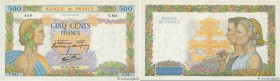 Country : FRANCE 
Face Value : 500 Francs LA PAIX 
Date : 25 juillet 1940 
Period/Province/Bank : Banque de France, XXe siècle 
Catalogue reference : ...