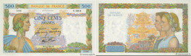 Country : FRANCE 
Face Value : 500 Francs LA PAIX 
Date : 09 avril 1942 
Period/Province/Bank : Banque de France, XXe siècle 
Catalogue reference : F....